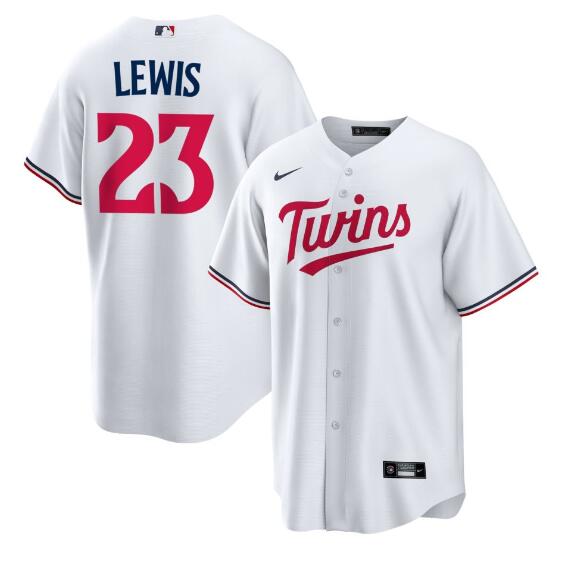 Men's Minnesota Twins #23 Royce Lewis White Cool Base Stitched Baseball Jersey